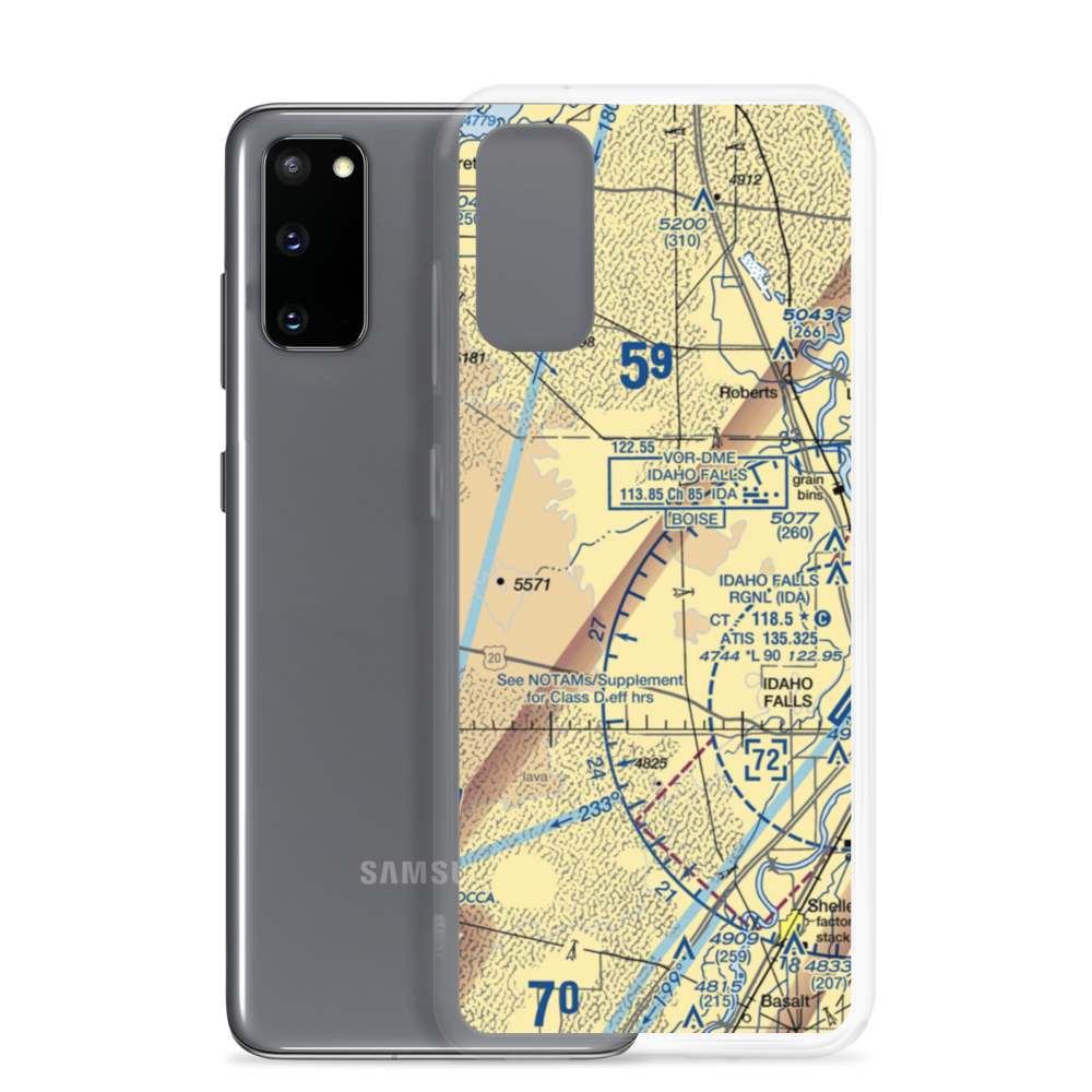 Q.B. One Airport (ID50) VFR Sectional Samsung Case Samsung Galaxy S20 model shown