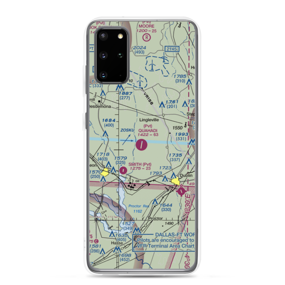 Quahadi Ranch Airport (17XS) VFR Sectional Samsung Case Samsung Galaxy S20 Plus model shown