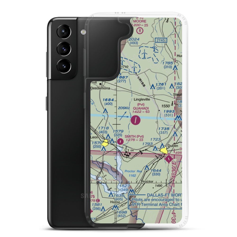 Quahadi Ranch Airport (17XS) VFR Sectional Samsung Case Samsung Galaxy S21 Plus model shown