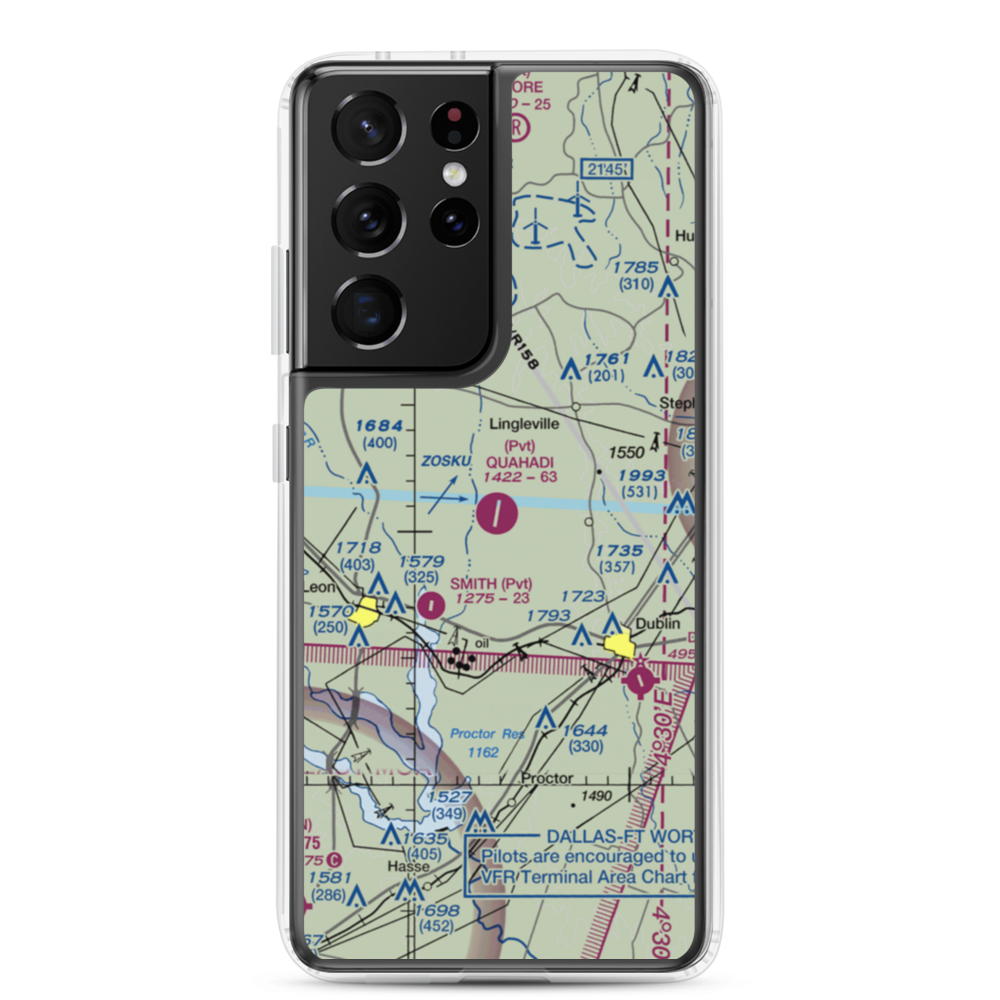 Quahadi Ranch Airport (17XS) VFR Sectional Samsung Case Samsung Galaxy S21 Ultra model shown