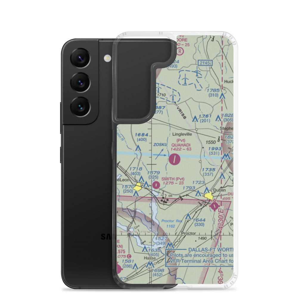 Quahadi Ranch Airport (17XS) VFR Sectional Samsung Case Samsung Galaxy S22 model shown