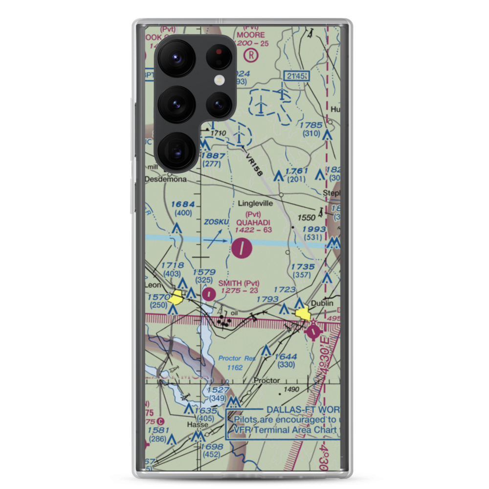 Quahadi Ranch Airport (17XS) VFR Sectional Samsung Case Samsung Galaxy S22 Ultra model shown