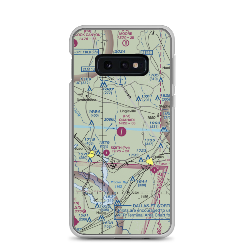 Quahadi Ranch Airport (17XS) VFR Sectional Samsung Case Samsung Galaxy S10e model shown