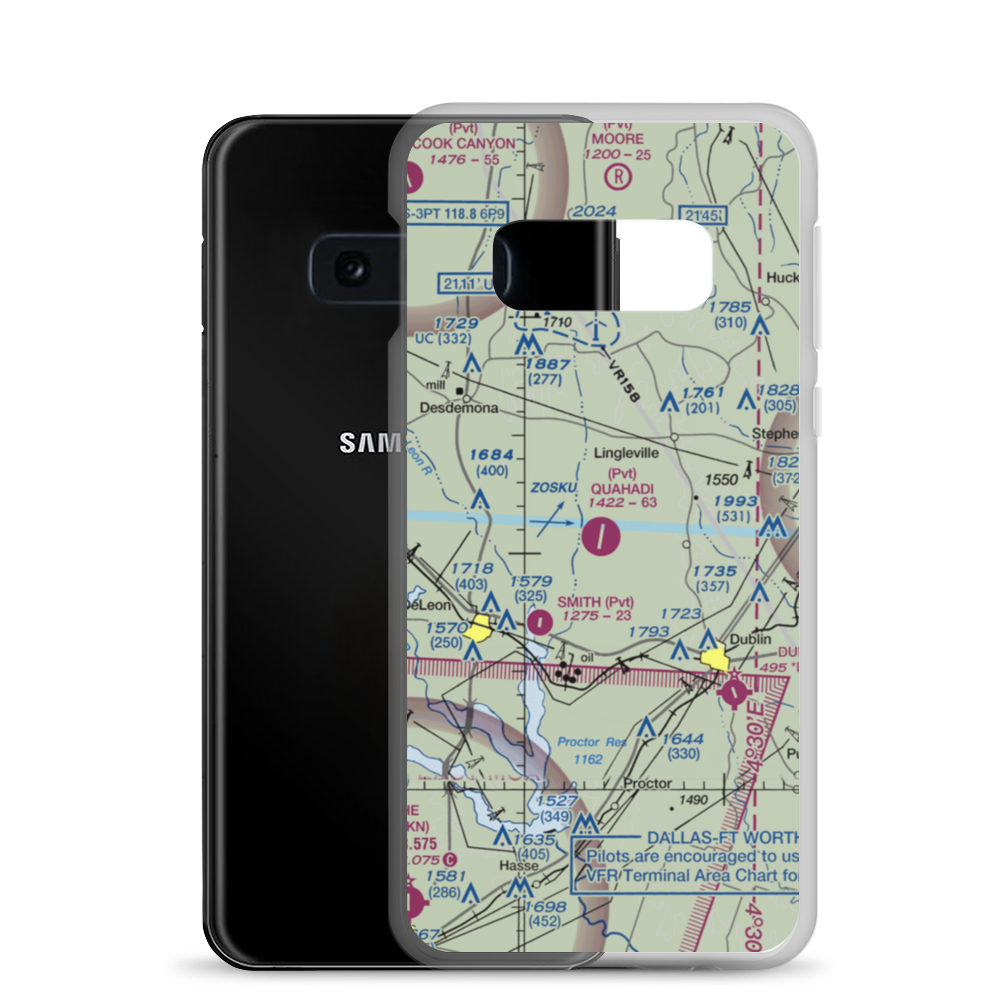 Quahadi Ranch Airport (17XS) VFR Sectional Samsung Case Samsung Galaxy S10e model shown