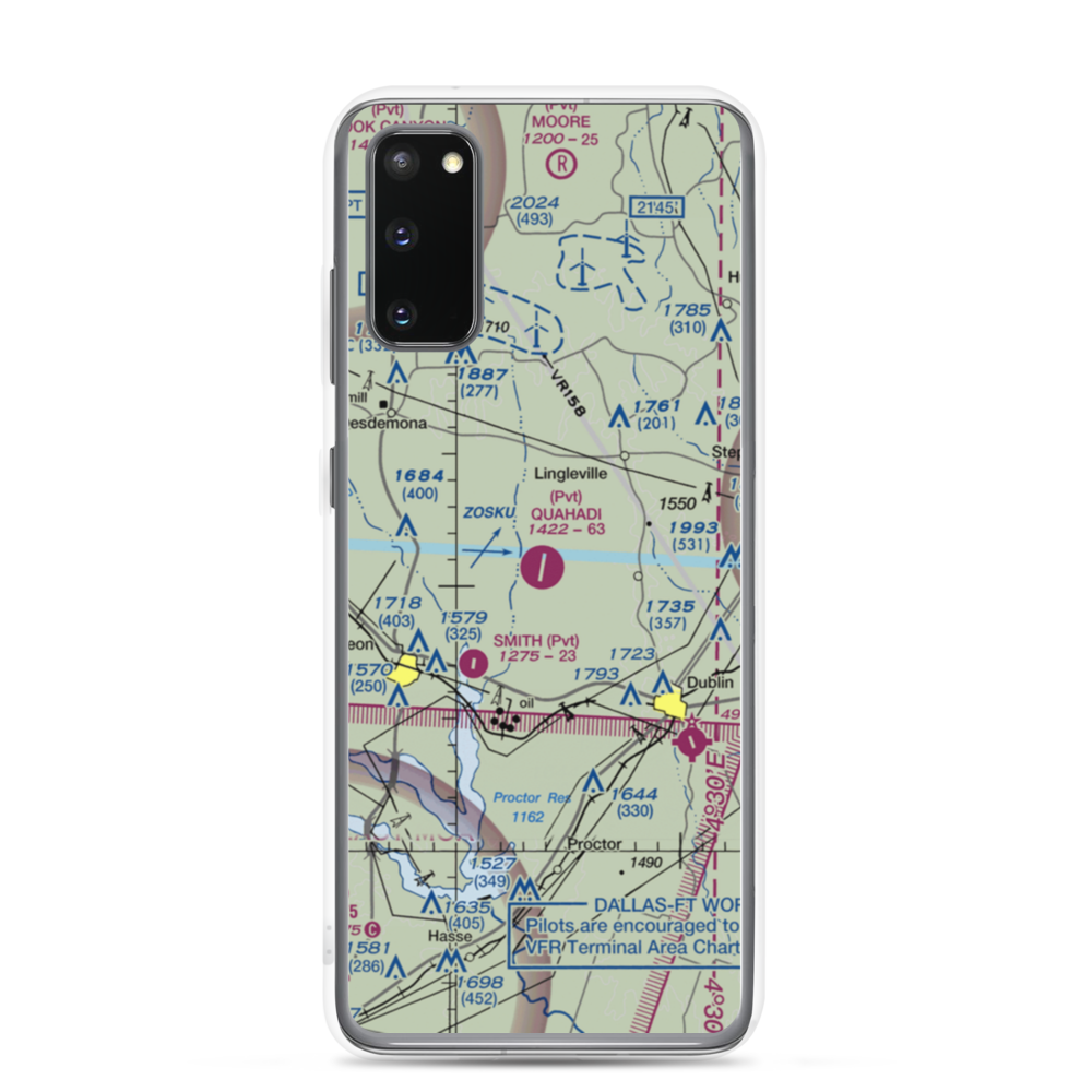 Quahadi Ranch Airport (17XS) VFR Sectional Samsung Case Samsung Galaxy S20 model shown