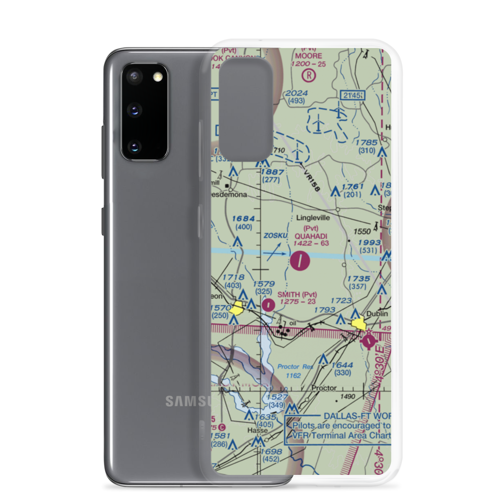 Quahadi Ranch Airport (17XS) VFR Sectional Samsung Case Samsung Galaxy S20 model shown