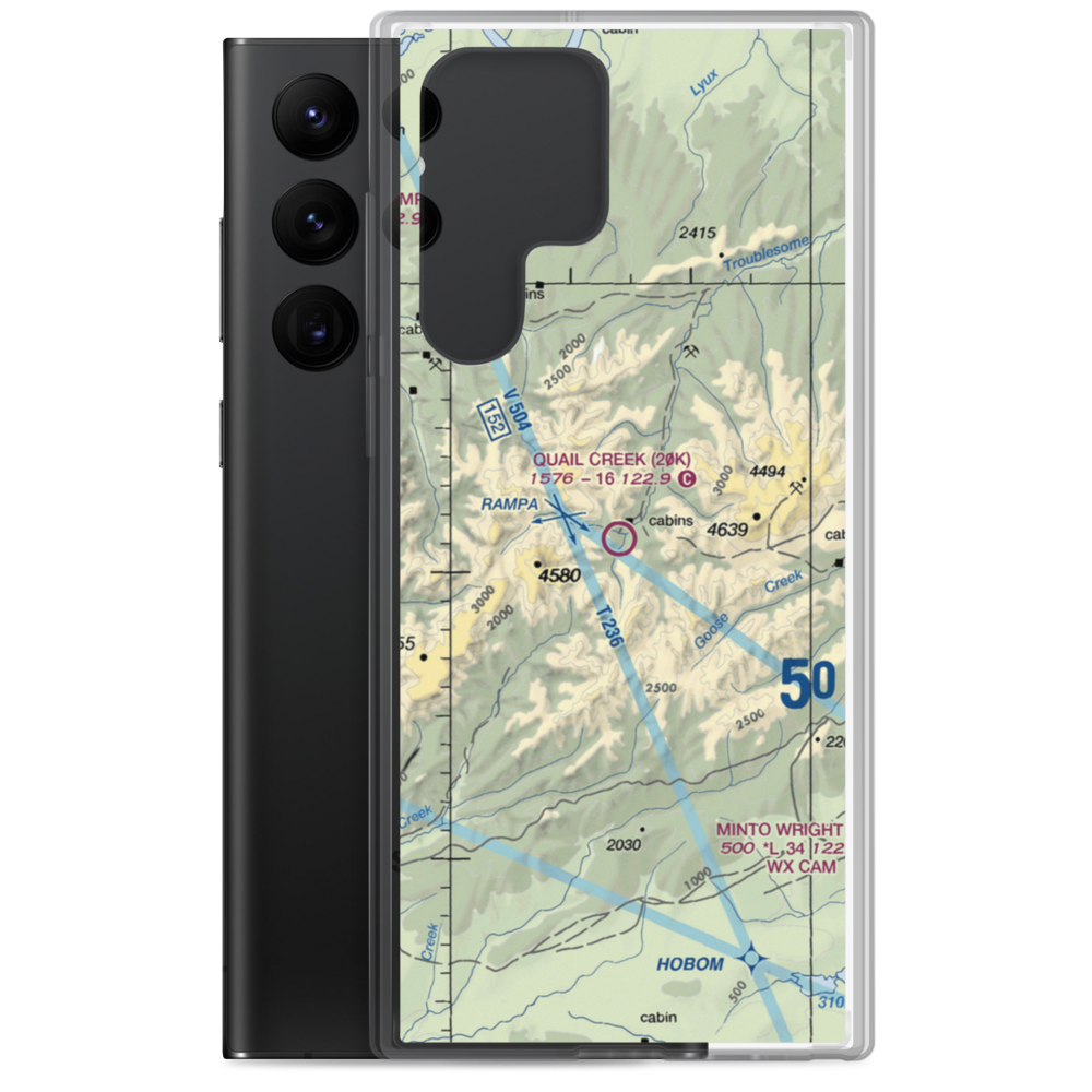 Quail Creek Airport (20K) VFR Sectional Samsung Case Samsung Galaxy S22 Ultra model shown