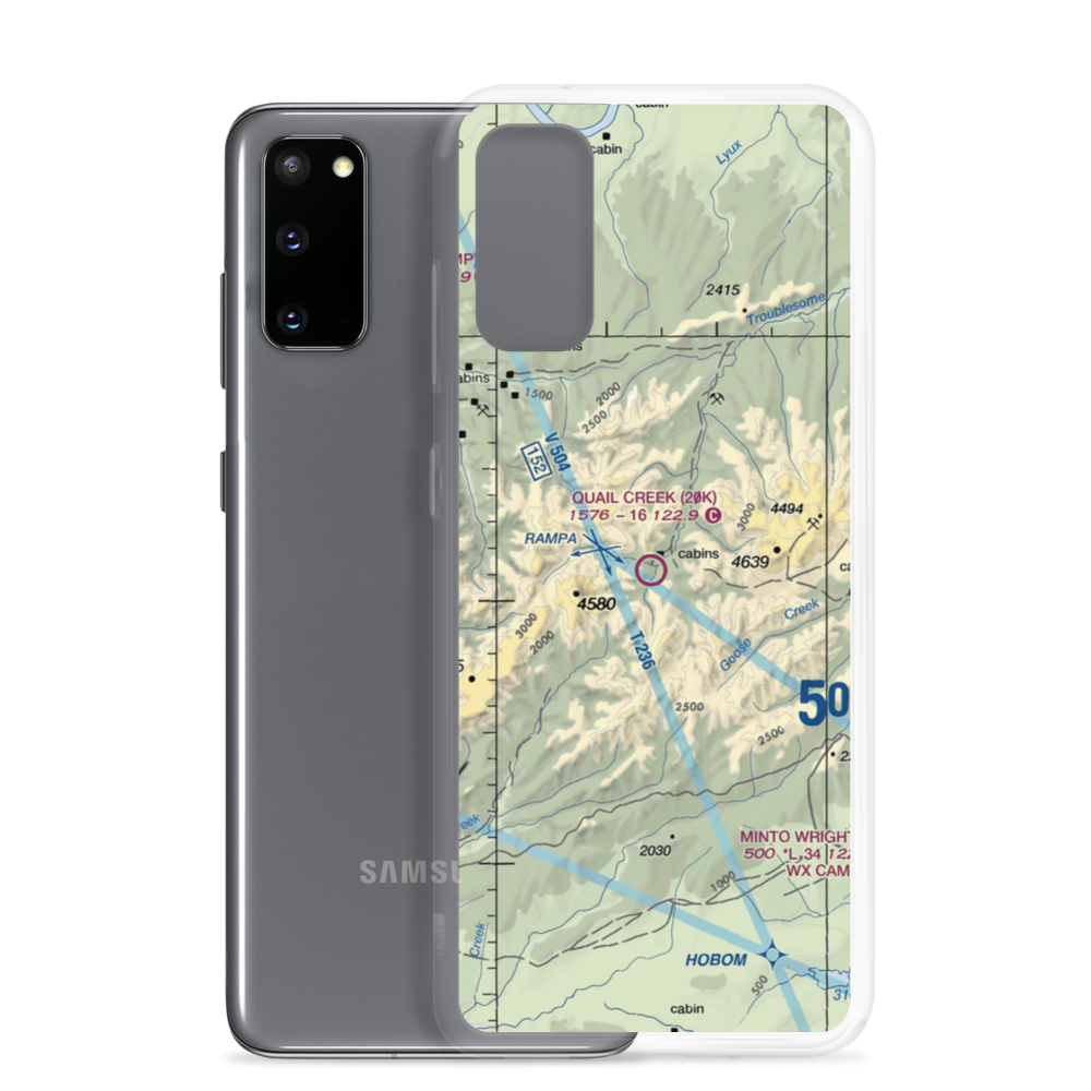 Quail Creek Airport (20K) VFR Sectional Samsung Case Samsung Galaxy S20 model shown