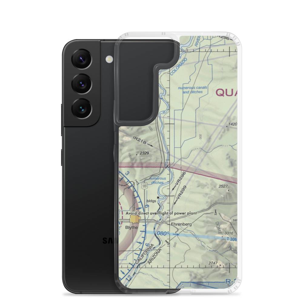 Quail Mesa Ranch Airport (15AZ) VFR Sectional Samsung Case Samsung Galaxy S22 model shown