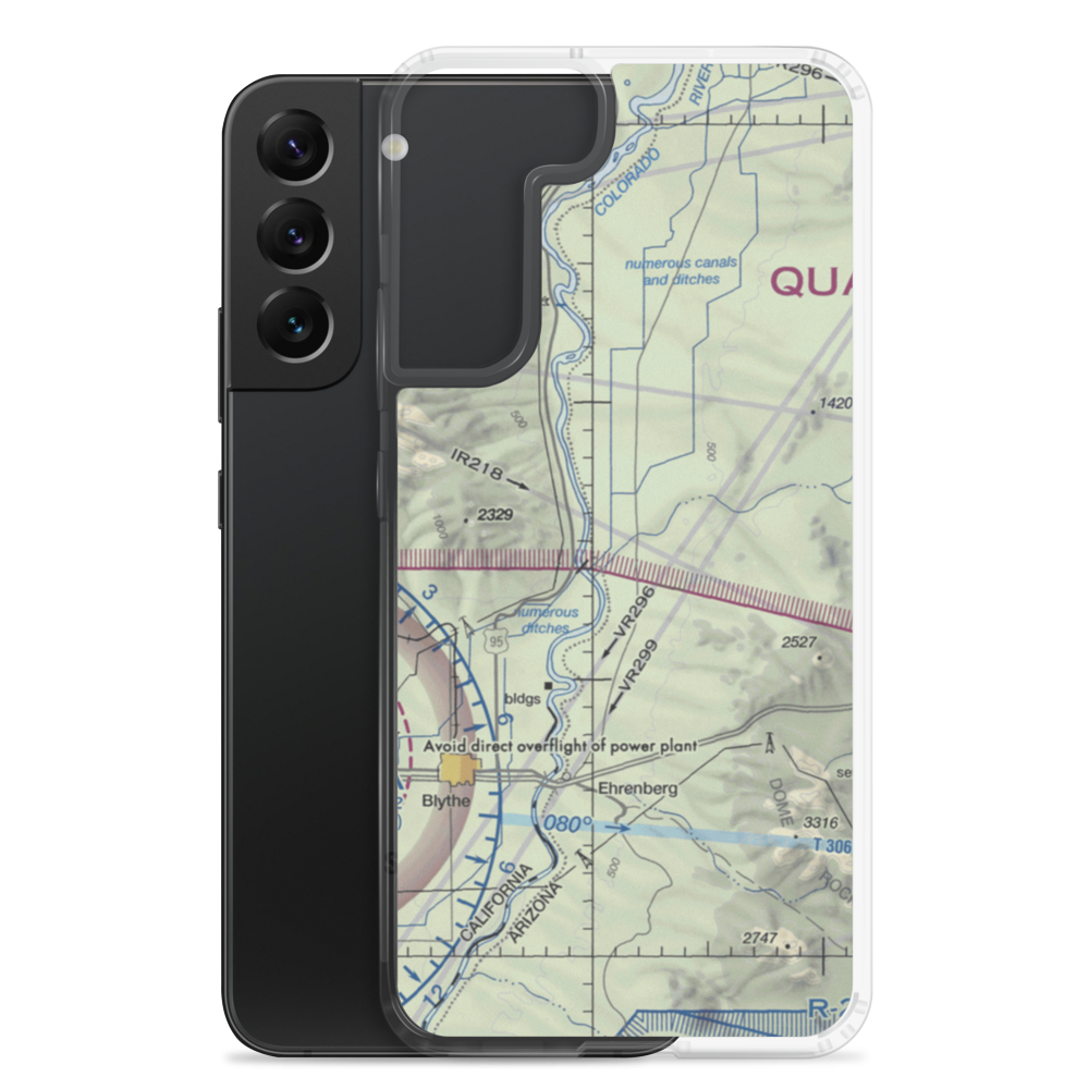 Quail Mesa Ranch Airport (15AZ) VFR Sectional Samsung Case Samsung Galaxy S22 Plus model shown