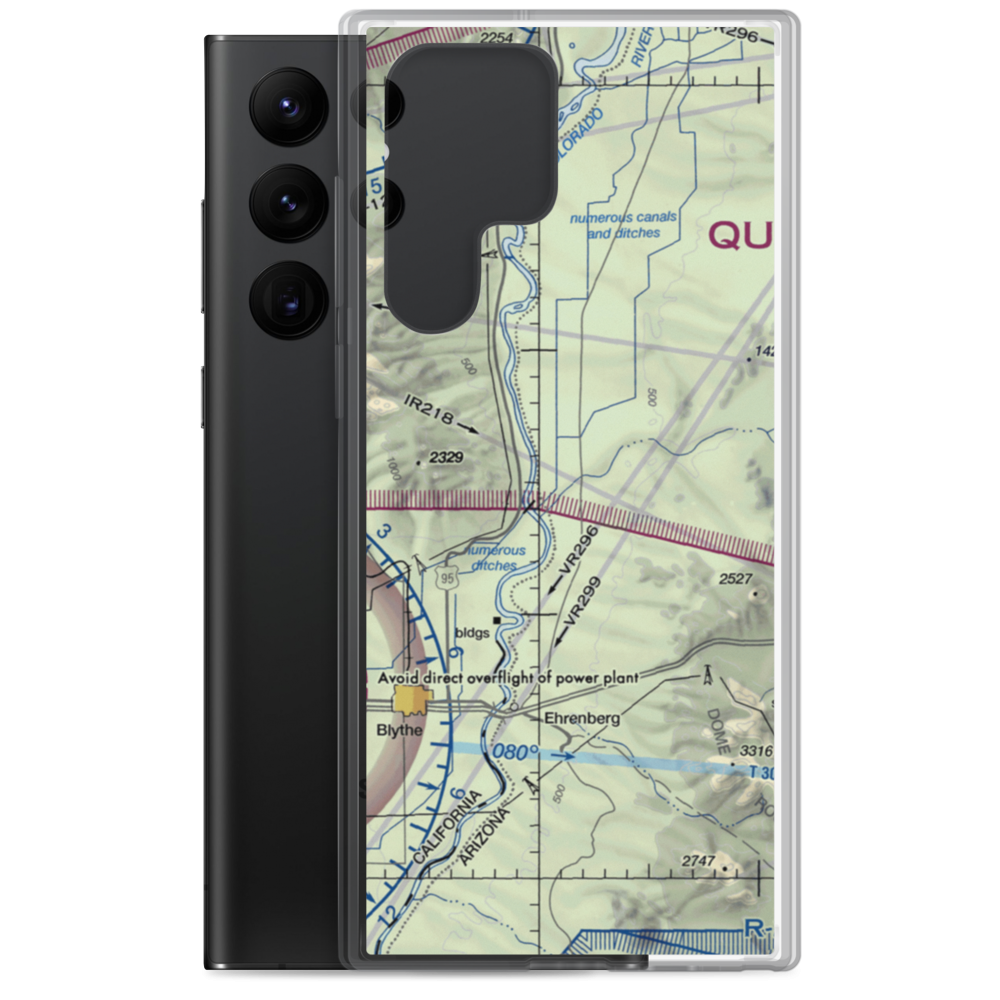Quail Mesa Ranch Airport (15AZ) VFR Sectional Samsung Case Samsung Galaxy S22 Ultra model shown