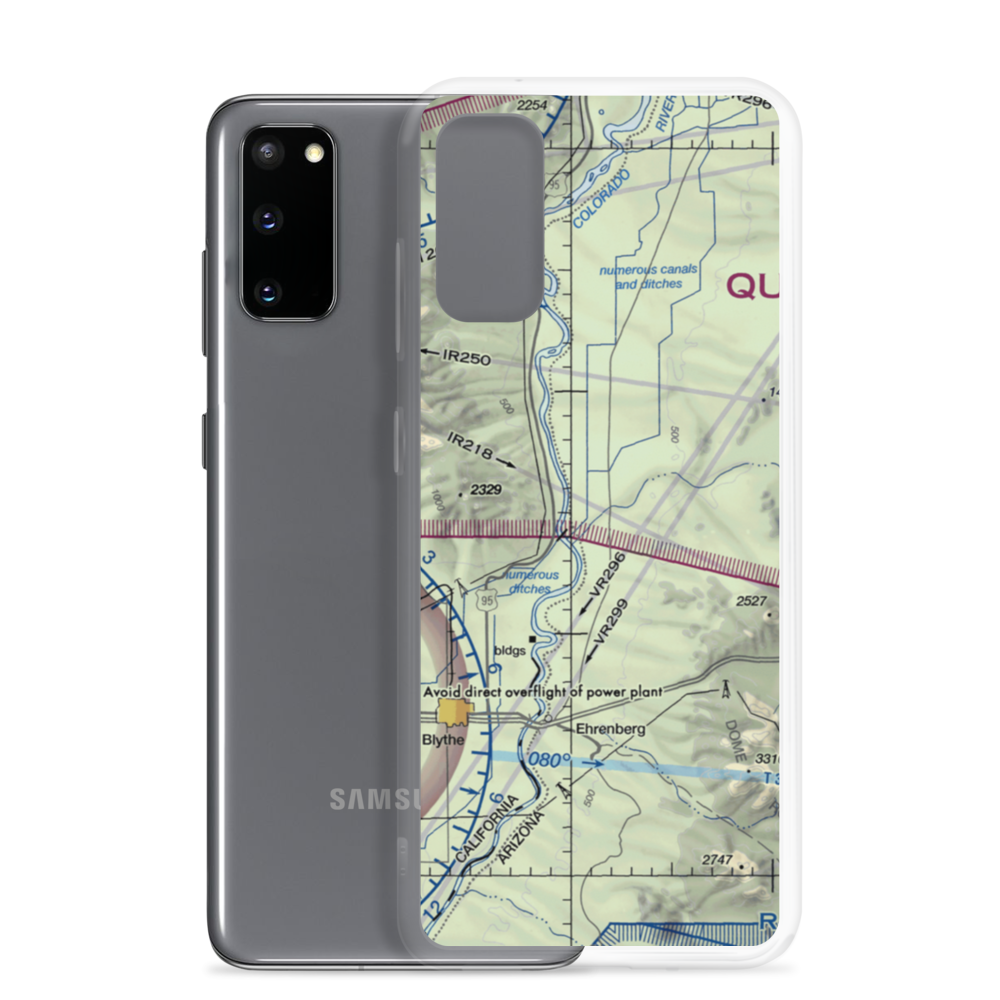 Quail Mesa Ranch Airport (15AZ) VFR Sectional Samsung Case Samsung Galaxy S20 model shown