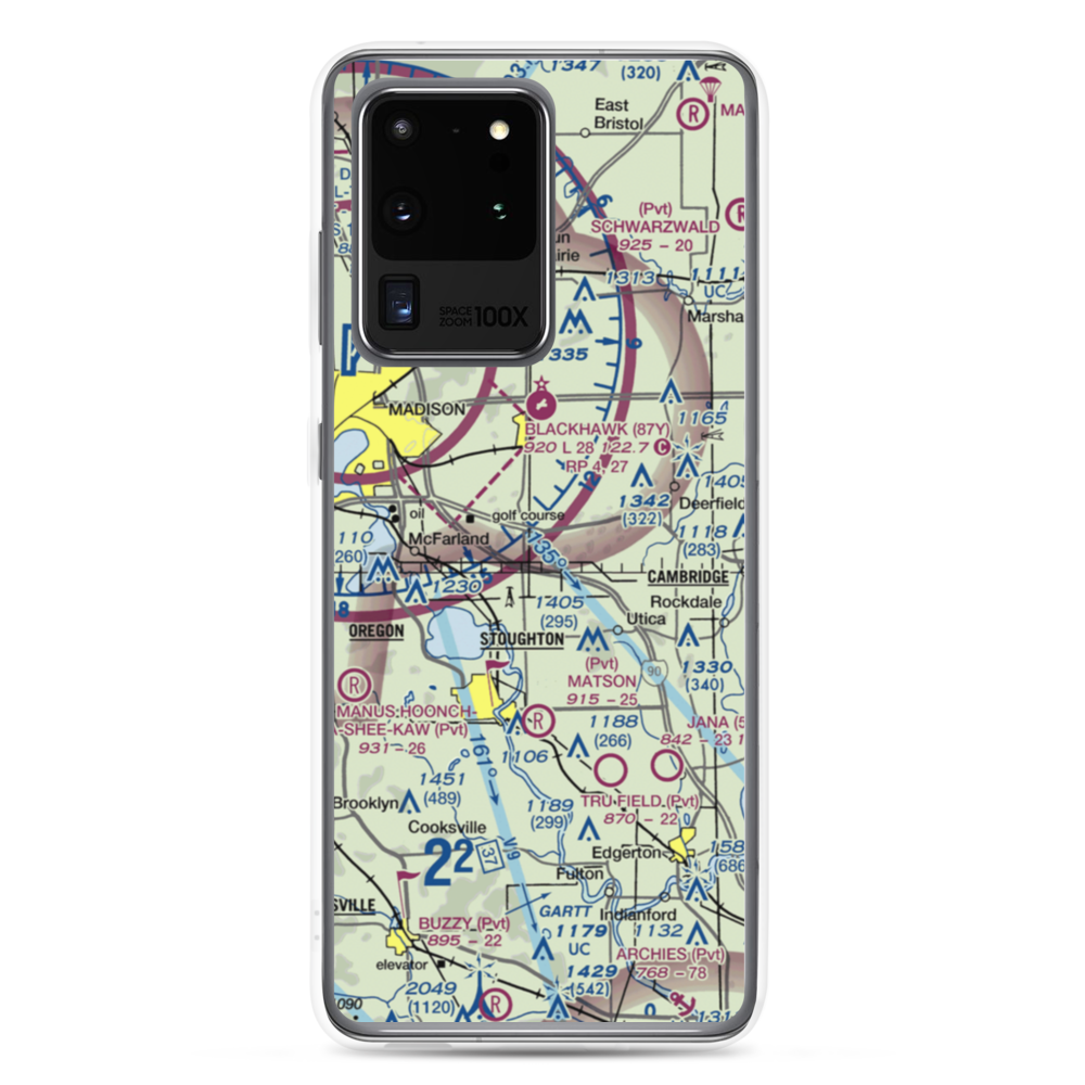 Quale Airport (87WI) VFR Sectional Samsung Case Samsung Galaxy S20 Ultra model shown