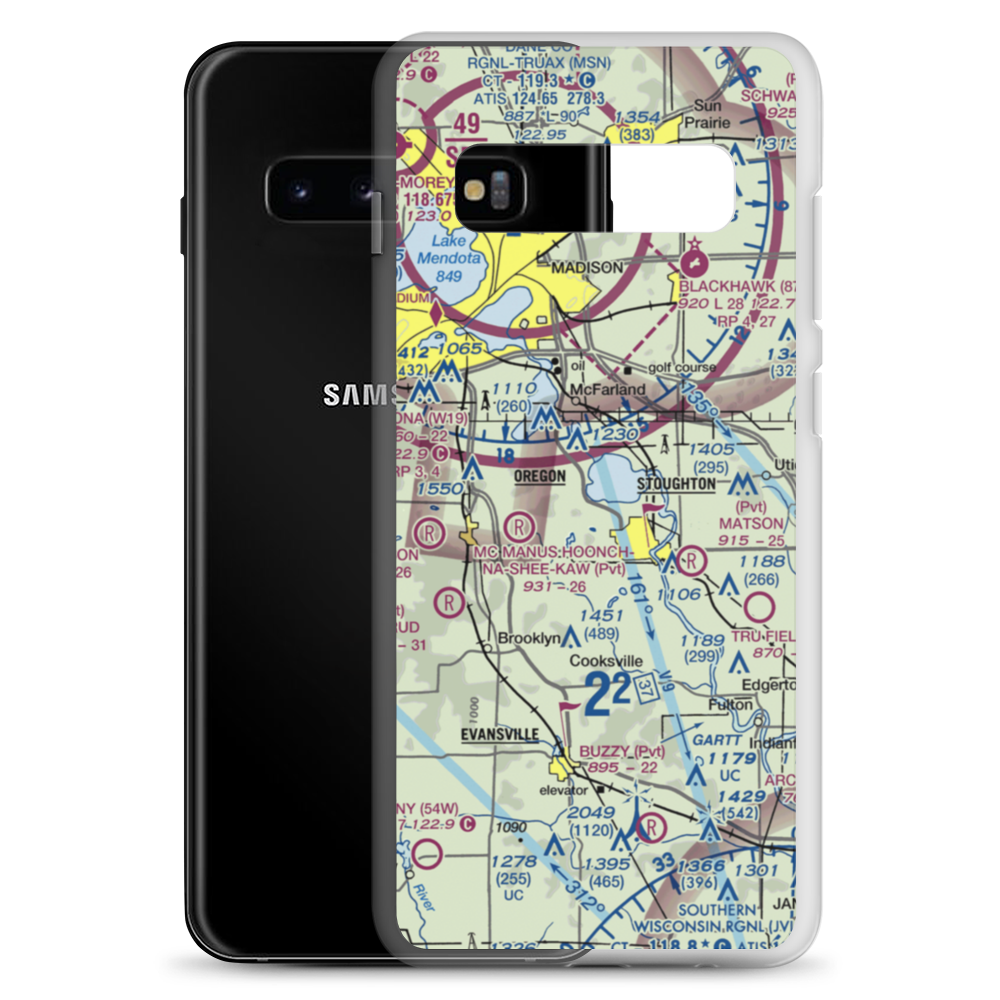 Quams Marina Seaplane Base (99C) VFR Sectional Samsung Case Samsung Galaxy S10+ model shown