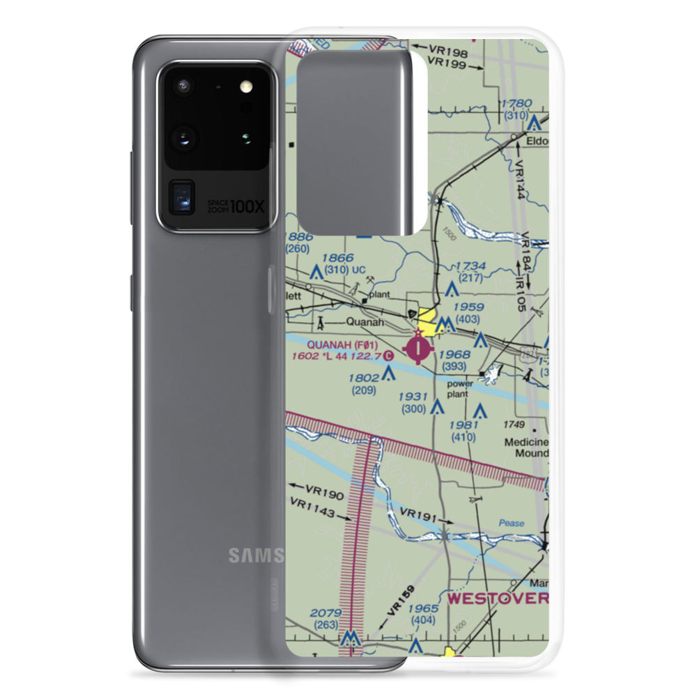 Quanah Municipal Airport (F01) VFR Sectional Samsung Case Samsung Galaxy S20 Ultra model shown