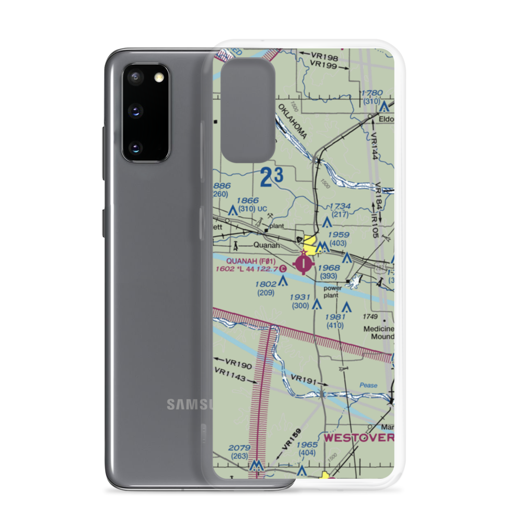 Quanah Municipal Airport (F01) VFR Sectional Samsung Case Samsung Galaxy S20 model shown