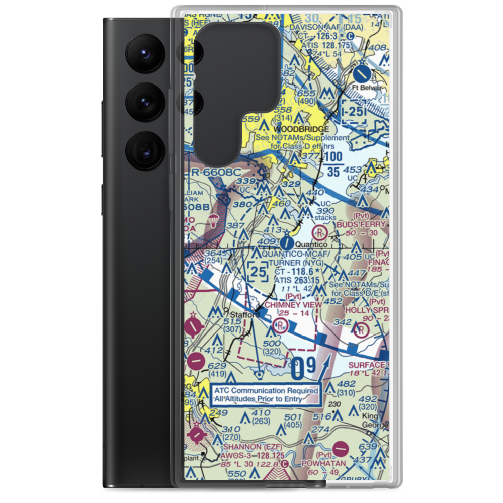 Quantico MCAF /Turner field (NYG) VFR Sectional Samsung Case Samsung Galaxy S22 Ultra model shown