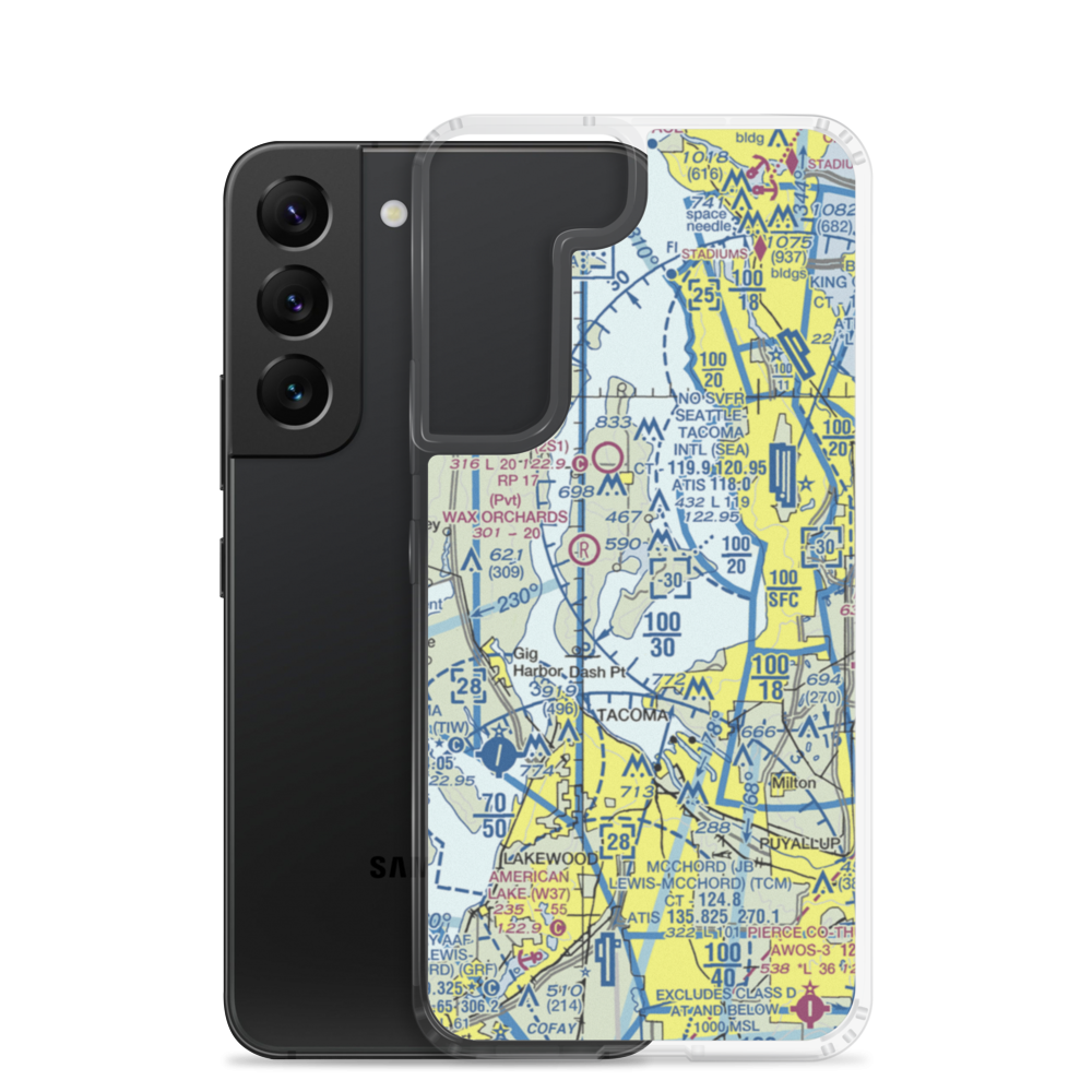 Quartermaster Harbor Seaplane Base (2WA2) VFR Sectional Samsung Case Samsung Galaxy S22 model shown