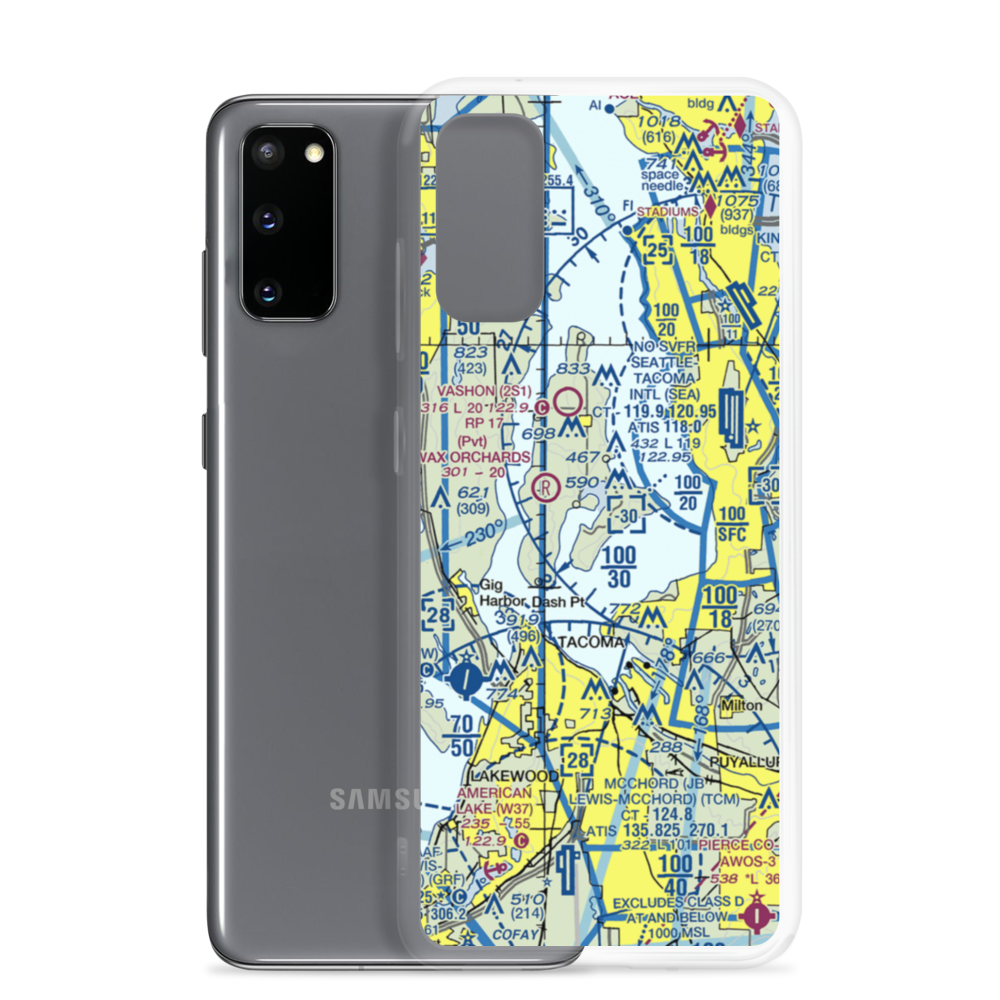 Quartermaster Harbor Seaplane Base (2WA2) VFR Sectional Samsung Case Samsung Galaxy S20 model shown