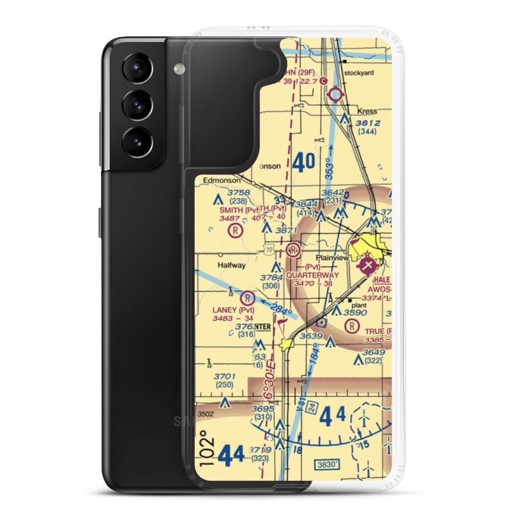 Quarterway Airport (7TA3) VFR Sectional Samsung Case Samsung Galaxy S21 Plus model shown