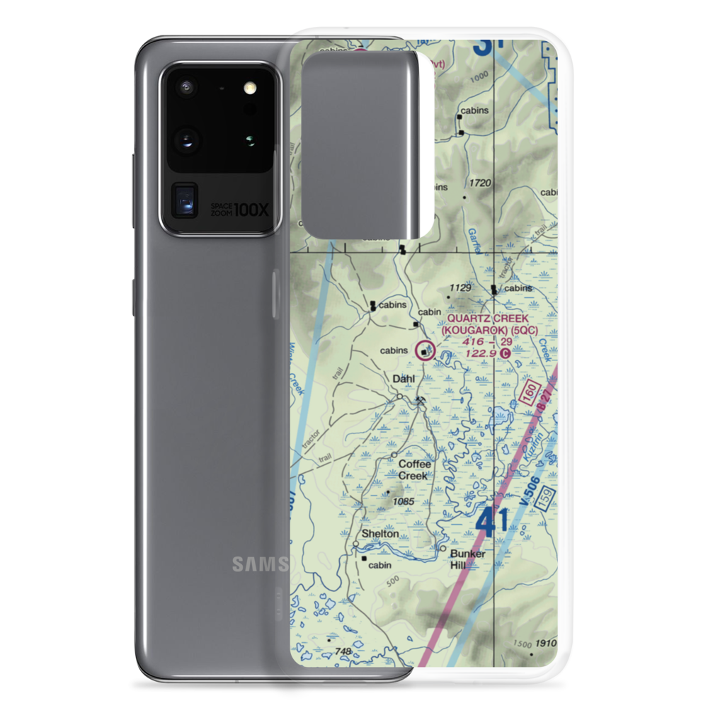 Quartz Creek /Kougarok/ Airport (5QC) VFR Sectional Samsung Case Samsung Galaxy S20 Ultra model shown