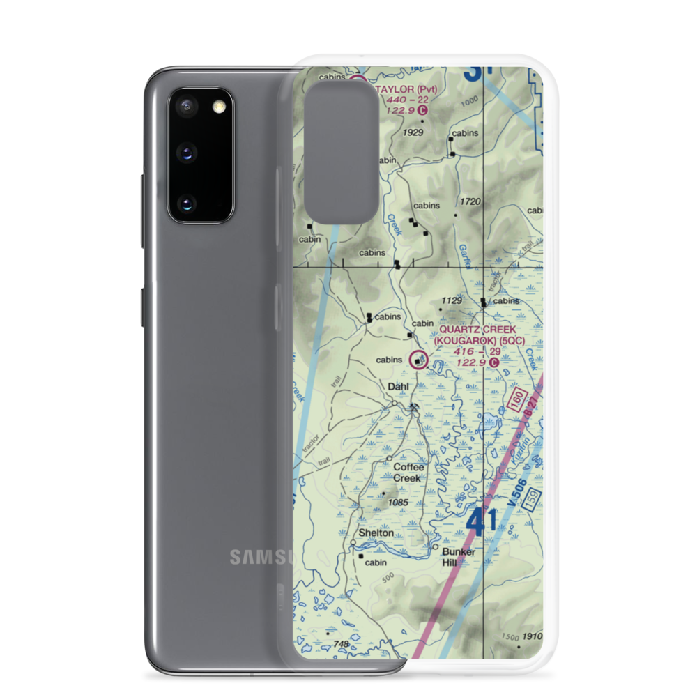 Quartz Creek /Kougarok/ Airport (5QC) VFR Sectional Samsung Case Samsung Galaxy S20 model shown
