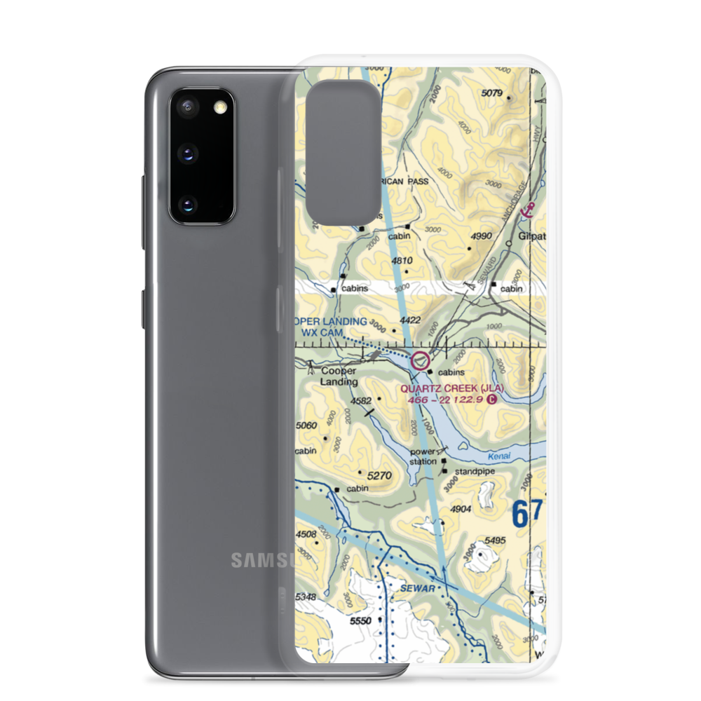 Quartz Creek Airport (JLA) VFR Sectional Samsung Case Samsung Galaxy S20 model shown