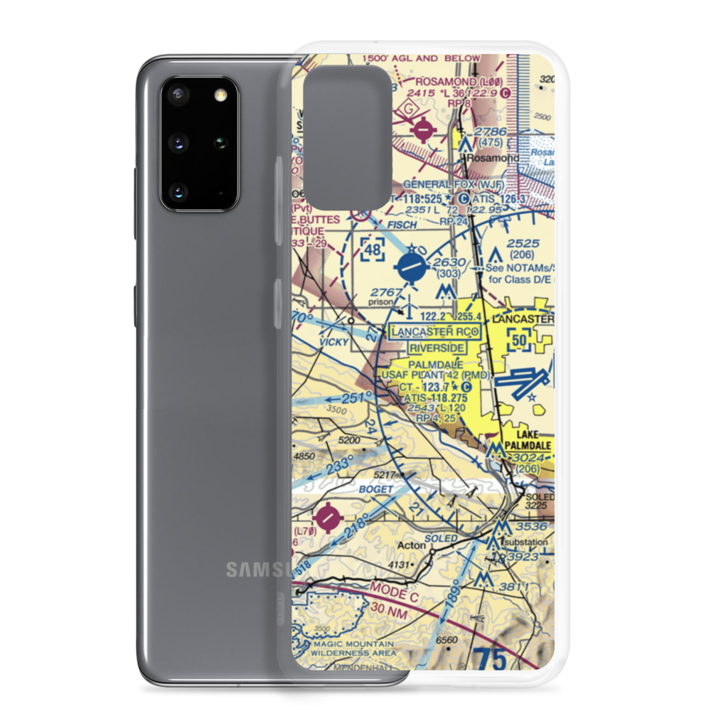 Quartz Hill Airport (RZH) VFR Sectional Samsung Case Samsung Galaxy S20 Plus model shown