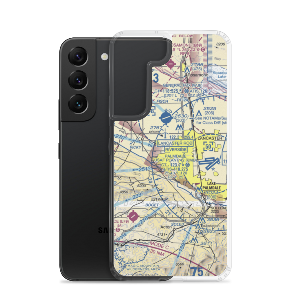 Quartz Hill Airport (RZH) VFR Sectional Samsung Case Samsung Galaxy S22 model shown