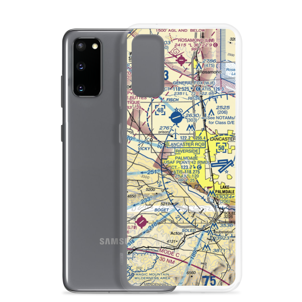 Quartz Hill Airport (RZH) VFR Sectional Samsung Case Samsung Galaxy S20 model shown