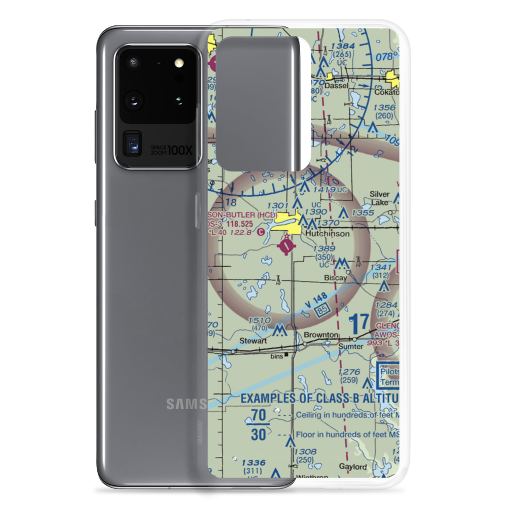 Quast Airport (MN62) VFR Sectional Samsung Case Samsung Galaxy S20 Ultra model shown