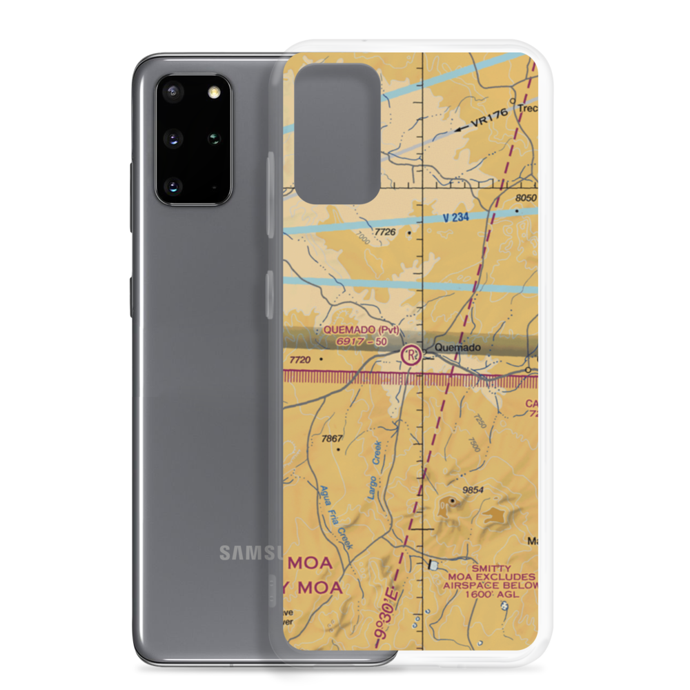 Quemado Airport (NM80) VFR Sectional Samsung Case Samsung Galaxy S20 Plus model shown