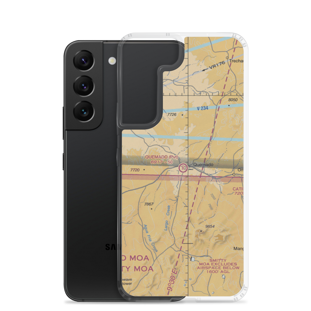 Quemado Airport (NM80) VFR Sectional Samsung Case Samsung Galaxy S22 model shown