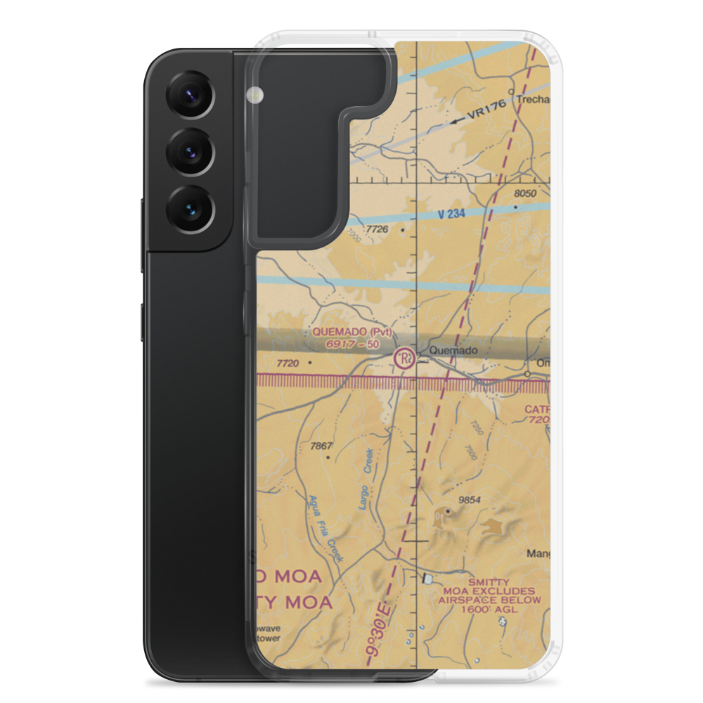 Quemado Airport (NM80) VFR Sectional Samsung Case Samsung Galaxy S22 Plus model shown