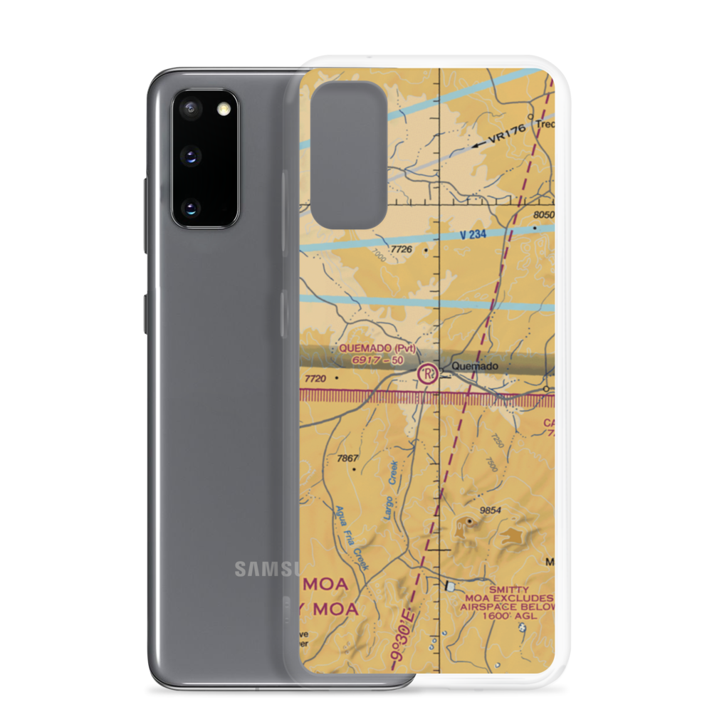 Quemado Airport (NM80) VFR Sectional Samsung Case Samsung Galaxy S20 model shown