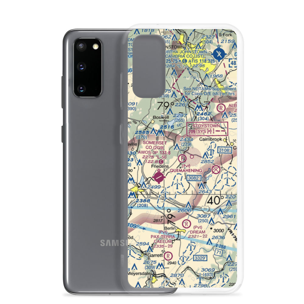 Quemahening Flightpark Ultralightport (2PN4) VFR Sectional Samsung Case Samsung Galaxy S20 model shown