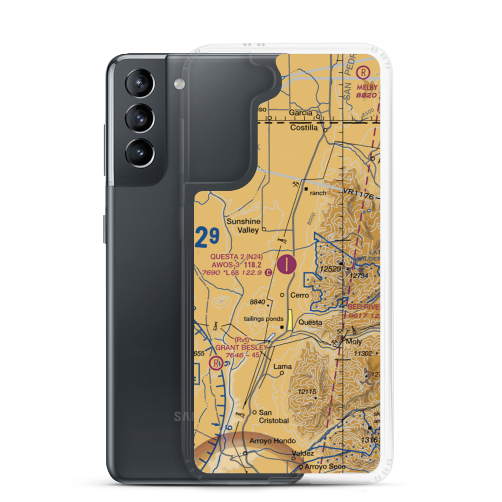Questa Municipal Nr 2 Airport (N24) VFR Sectional Samsung Case Samsung Galaxy S21 model shown