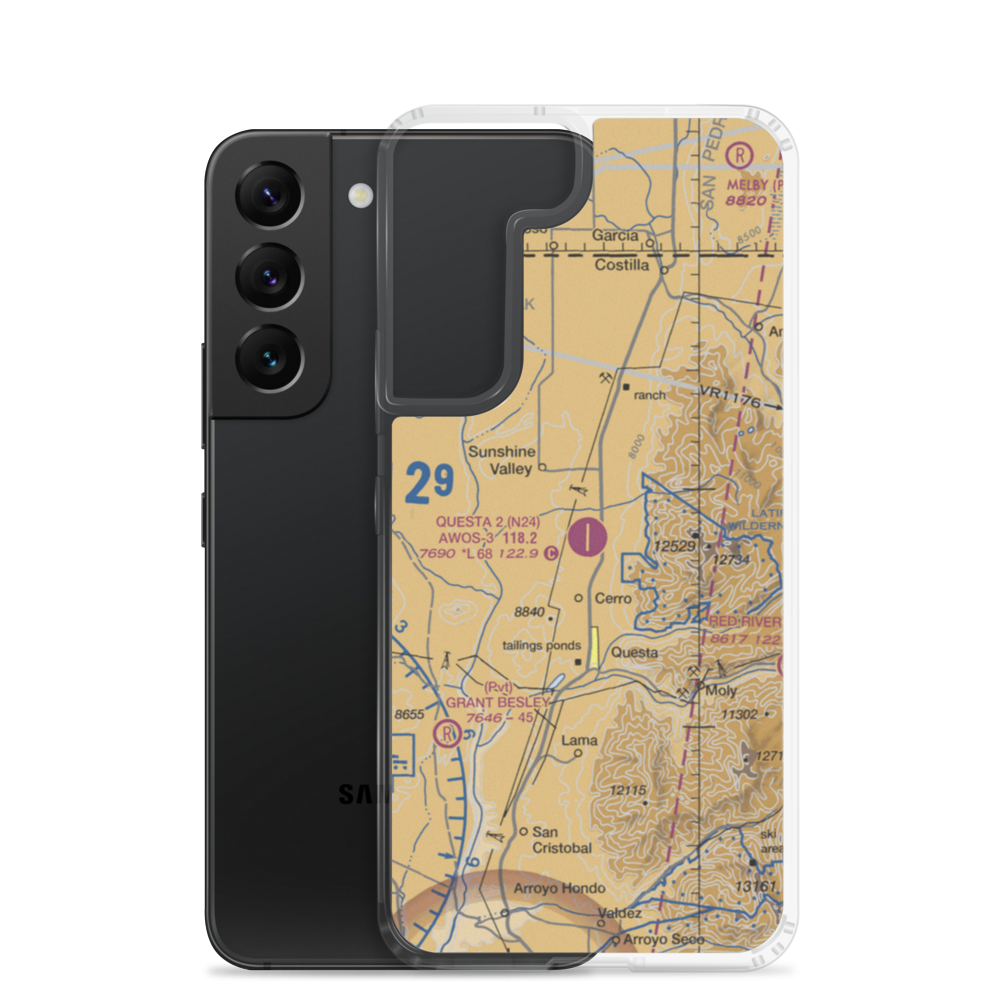 Questa Municipal Nr 2 Airport (N24) VFR Sectional Samsung Case Samsung Galaxy S22 model shown