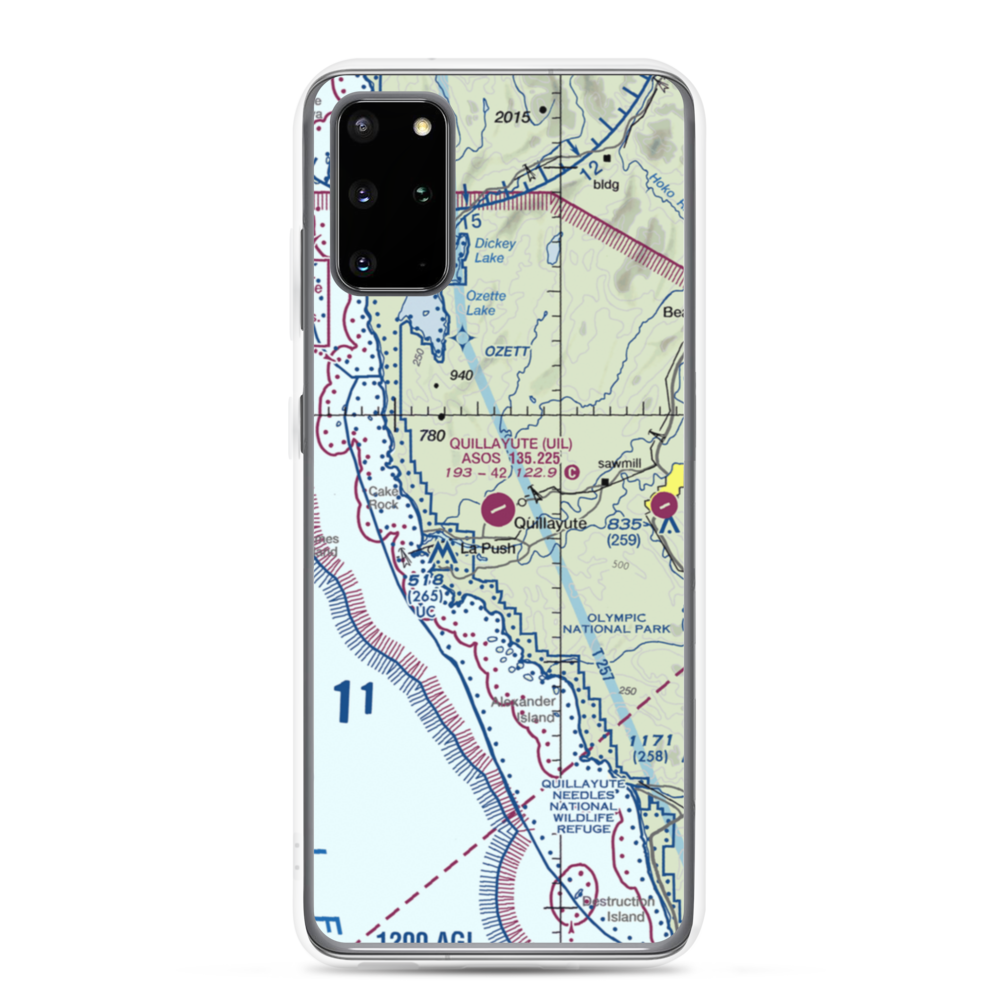 Quillayute Airport (UIL) VFR Sectional Samsung Case Samsung Galaxy S20 Plus model shown