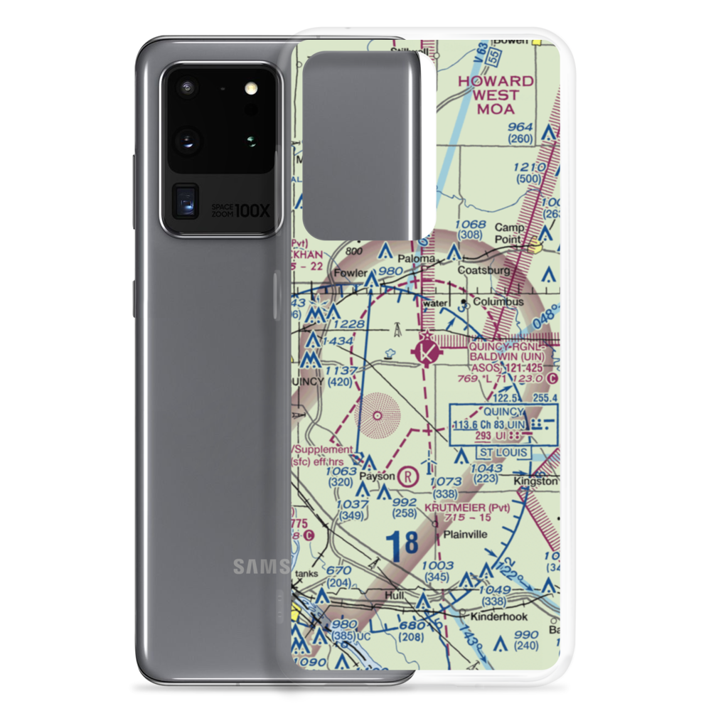 Quincy Regional Baldwin Field (UIN) VFR Sectional Samsung Case Samsung Galaxy S20 Ultra model shown