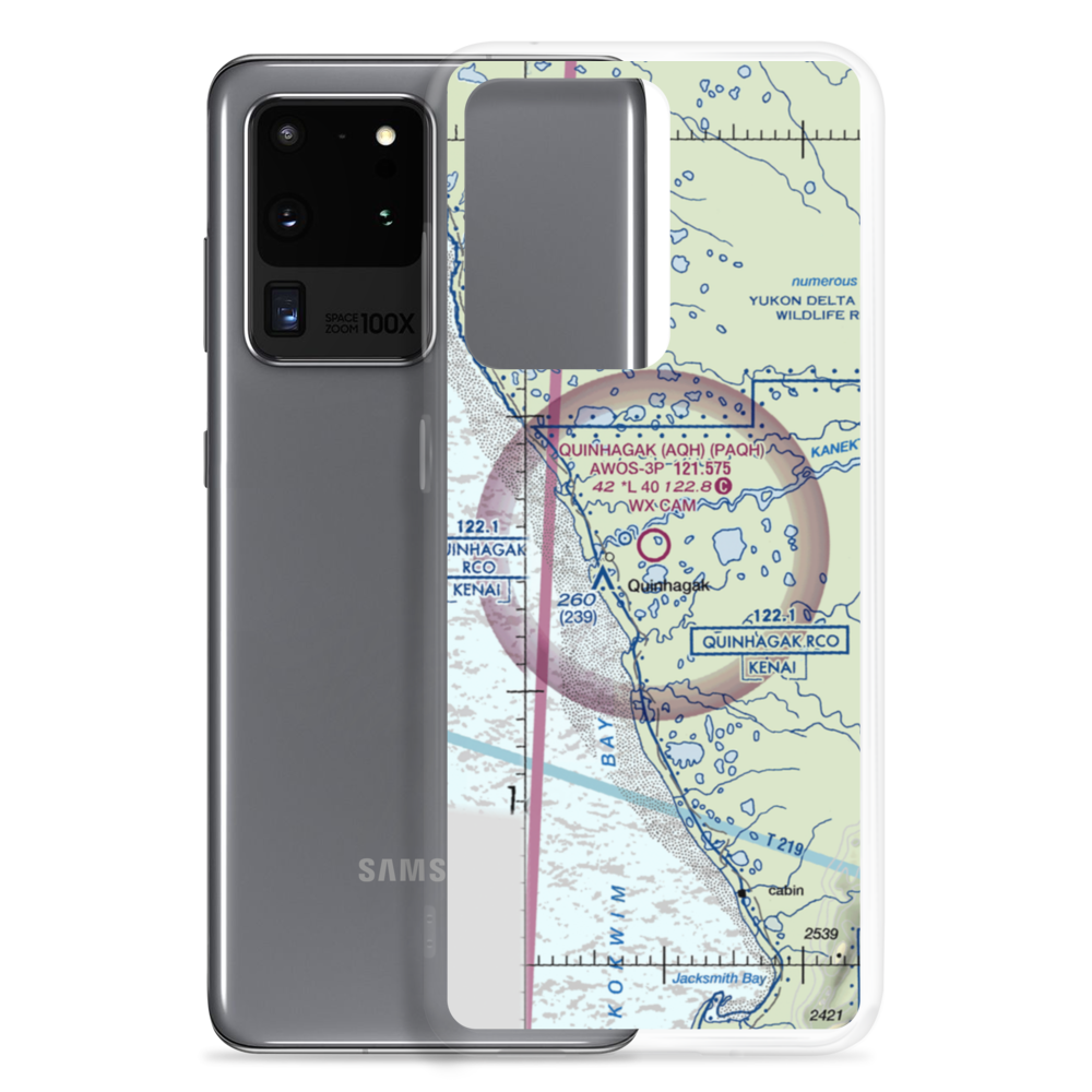 Quinhagak Airport (AQH) VFR Sectional Samsung Case Samsung Galaxy S20 Ultra model shown