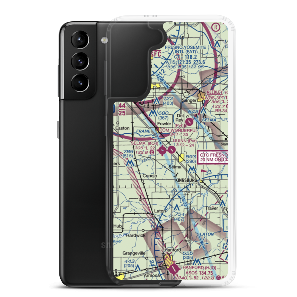 Quinn Airport (CA41) VFR Sectional Samsung Case Samsung Galaxy S21 Plus model shown