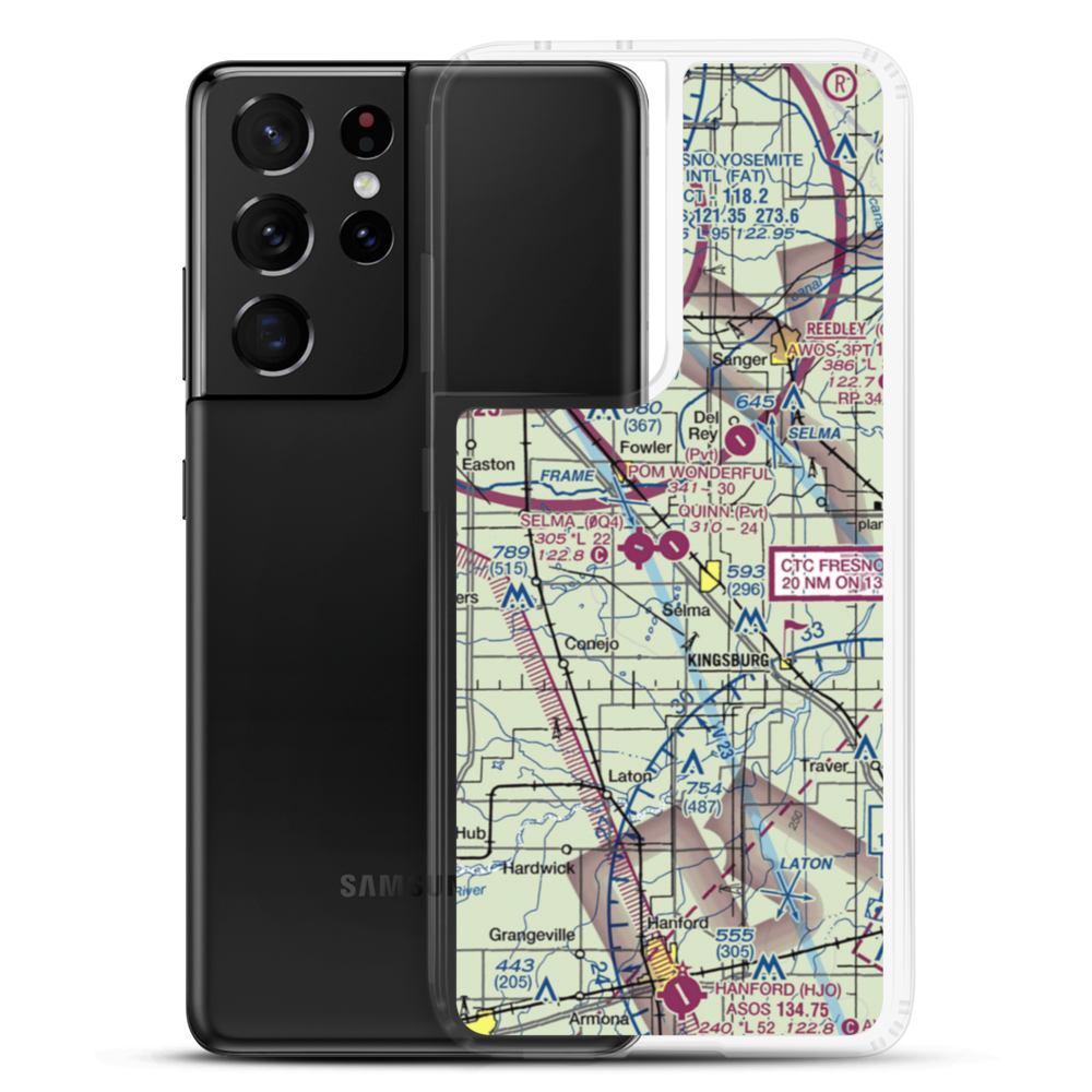Quinn Airport (CA41) VFR Sectional Samsung Case Samsung Galaxy S21 Ultra model shown