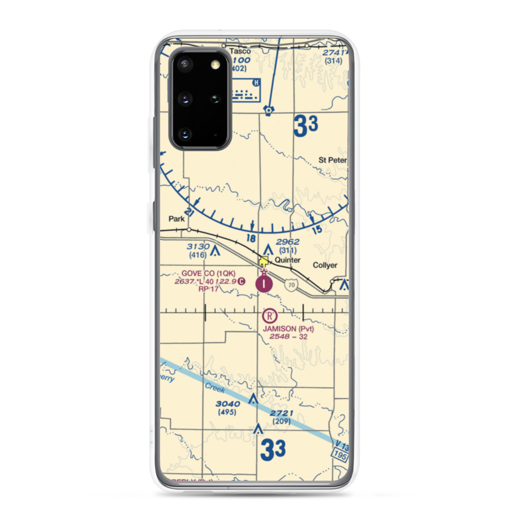 Quinter Air Strip (6KS1) VFR Sectional Samsung Case Samsung Galaxy S20 Plus model shown