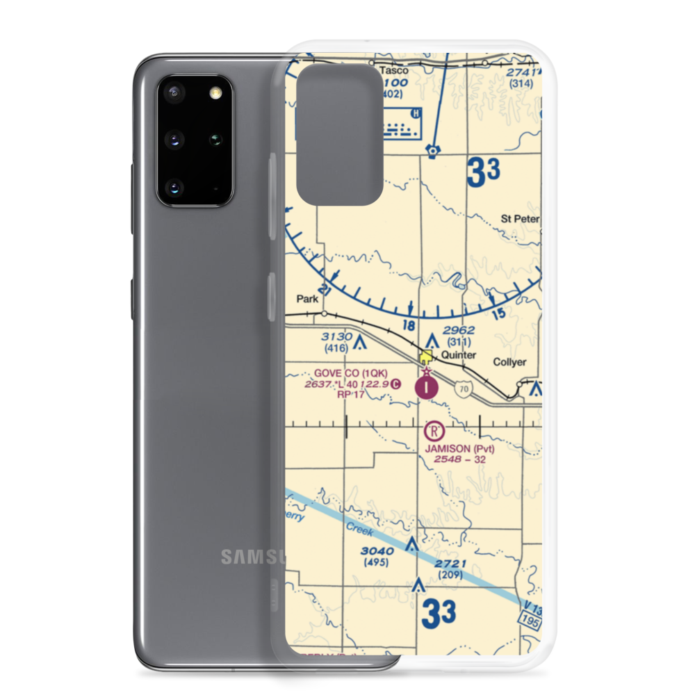 Quinter Air Strip (6KS1) VFR Sectional Samsung Case Samsung Galaxy S20 Plus model shown