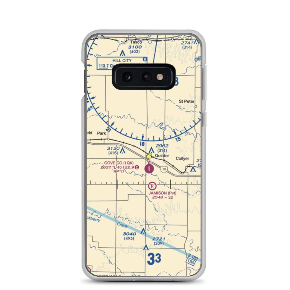 Quinter Air Strip (6KS1) VFR Sectional Samsung Case Samsung Galaxy S10e model shown