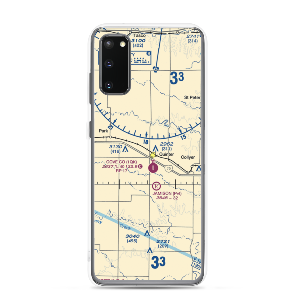 Quinter Air Strip (6KS1) VFR Sectional Samsung Case Samsung Galaxy S20 model shown