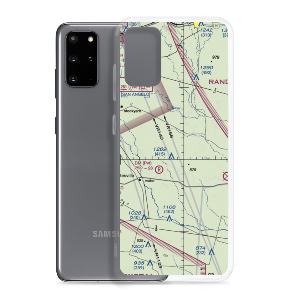 R & J Livestock County Airport (TA82) VFR Sectional Samsung Case Samsung Galaxy S20 Plus model shown