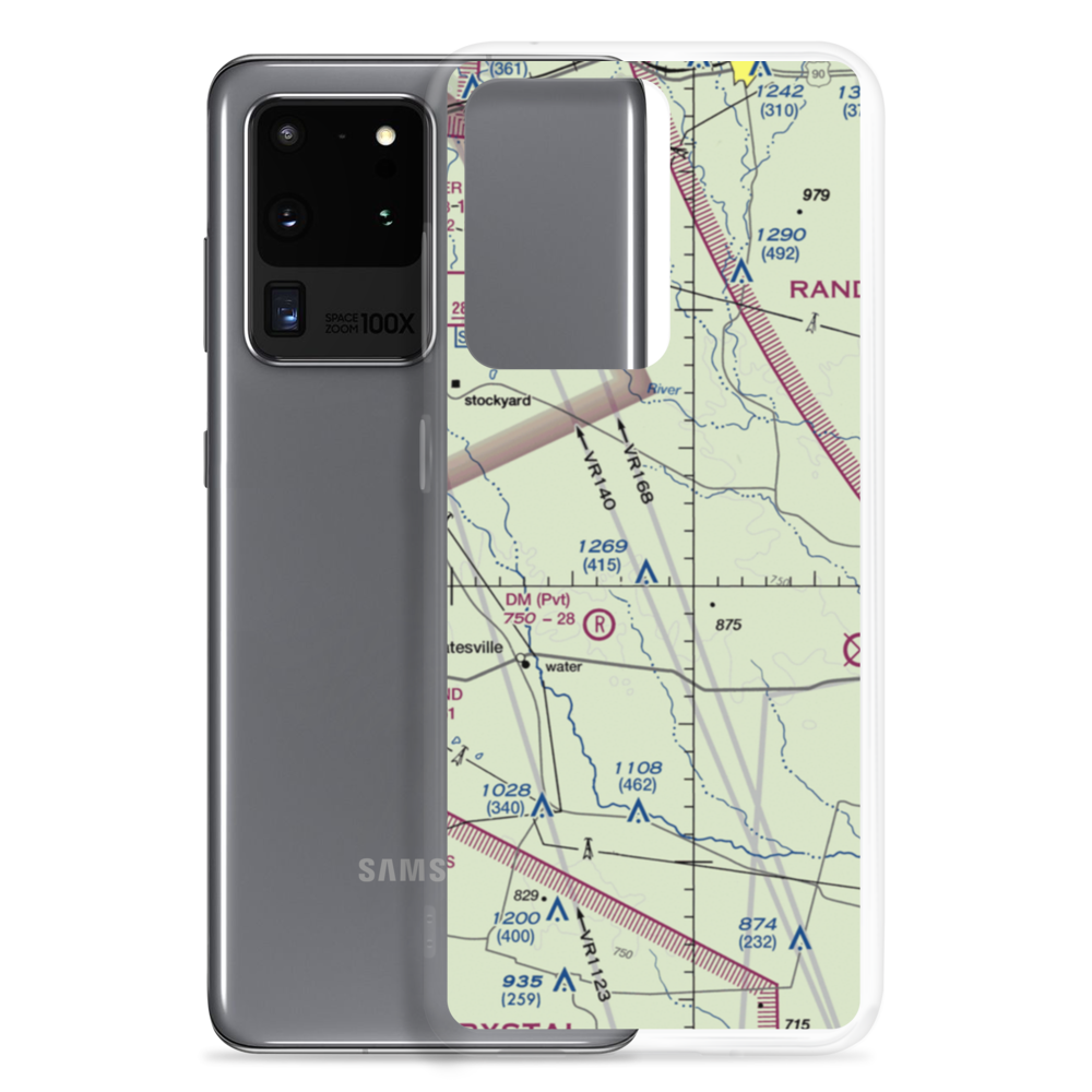 R & J Livestock County Airport (TA82) VFR Sectional Samsung Case Samsung Galaxy S20 Ultra model shown