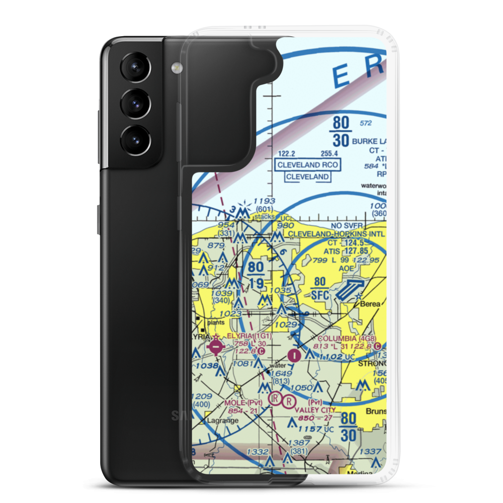 R & M Aviation Airport (4OI7) VFR Sectional Samsung Case Samsung Galaxy S21 Plus model shown